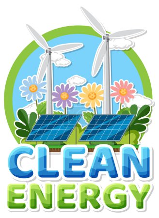 Ilustración de Alternative clean energy vector concept illustration - Imagen libre de derechos