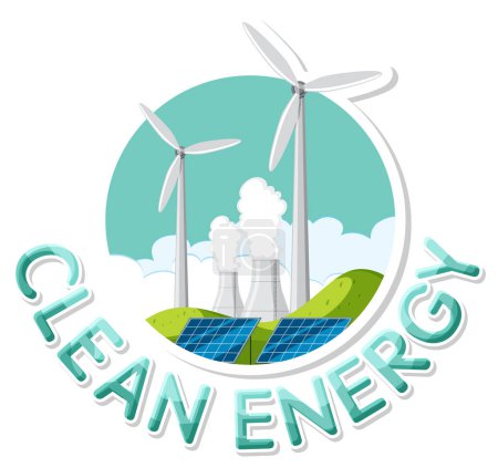 Illustration for Alternative clean energy vector concept illustration - Royalty Free Image