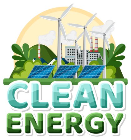 Téléchargez les illustrations : Illustration du concept de vecteur d'énergie propre alternatif - en licence libre de droit