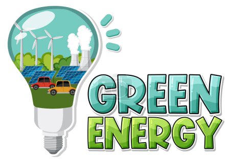 Illustration for Alternative green energy vector concept illustration - Royalty Free Image