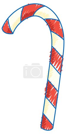 Ilustración de Lápiz de bastón de caramelo color niño garabato estilo ilustración - Imagen libre de derechos