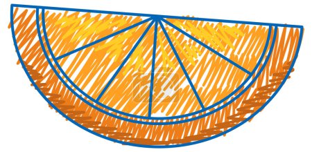 Téléchargez les illustrations : Orange pencil colour child scribble style illustration - en licence libre de droit