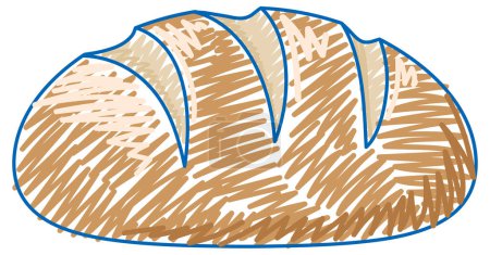 Ilustración de Bread in pencil color sketch ilustración de estilo simple - Imagen libre de derechos