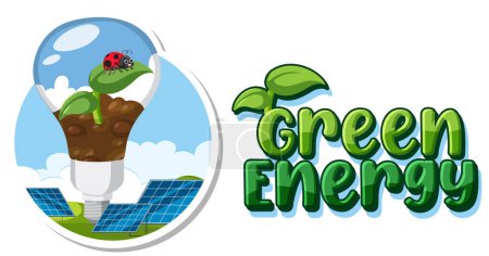 Téléchargez les illustrations : Alternative green energy vector concept illustration - en licence libre de droit