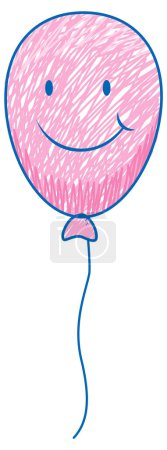 Ilustración de Balloon in pencil colour sketch simple style illustration - Imagen libre de derechos