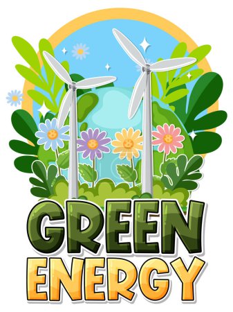 Téléchargez les illustrations : Illustration du concept de vecteur alternatif d'énergie verte - en licence libre de droit