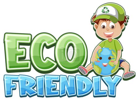 Ilustración de Eco friendly logo banner vector illustration - Imagen libre de derechos