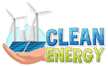 Illustration for Alternative clean energy vector concept illustration - Royalty Free Image