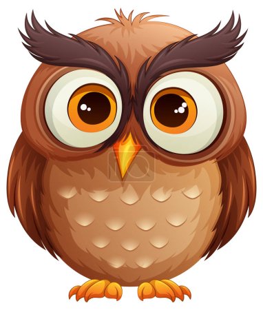Illustration for Cute Owl In Cartoon Style illustration - Royalty Free Image