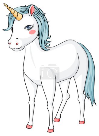 Illustration for Cute Unicorn with Purple Mane illustration - Royalty Free Image