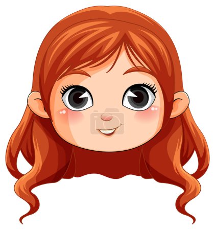 Illustration for Cute girl cartoon character illustration - Royalty Free Image
