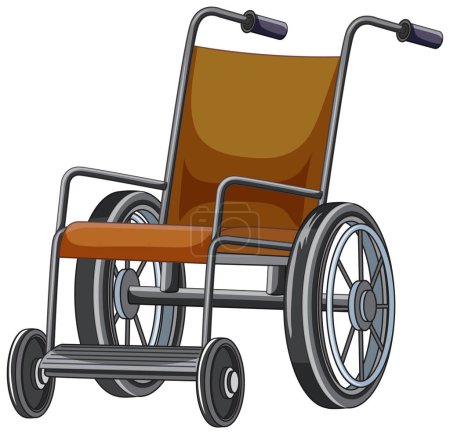 Illustration for Isolated wheelchair simple cartoon illustration - Royalty Free Image