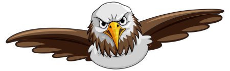 Ilustración de Hawk Flying ilustración de personajes de dibujos animados - Imagen libre de derechos