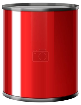 Ilustración de Plantilla de lata en blanco para ilustración de diseño de etiquetas - Imagen libre de derechos