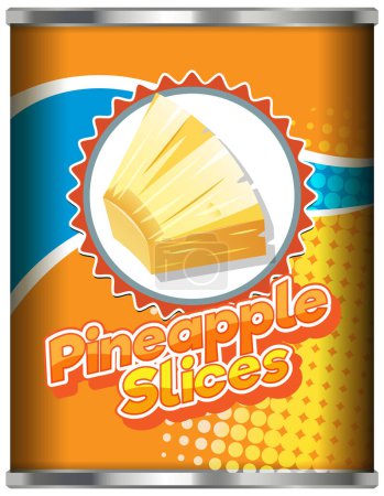 Illustration for Canned Sliced Pineapple Vector illustration - Royalty Free Image