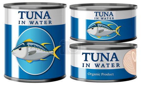 Illustration for Tuna Tin Can Collection illustration - Royalty Free Image
