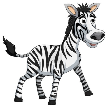 Illustration for A Zebra Cartoon Character illustration - Royalty Free Image