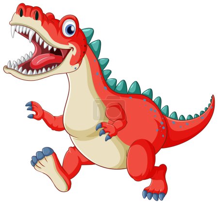 Téléchargez les illustrations : Fée queue dinosaure dessin animé personnage illustration - en licence libre de droit
