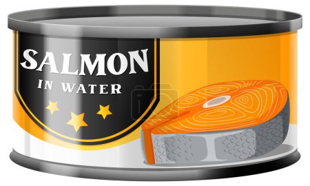 Ilustración de Salmón en agua alimento puede vector ilustración - Imagen libre de derechos