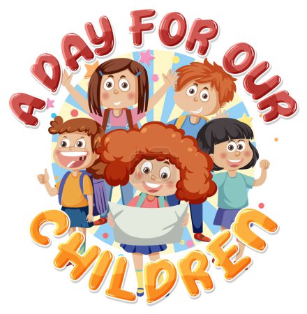 Illustration for Isolated children's day icon illustration - Royalty Free Image
