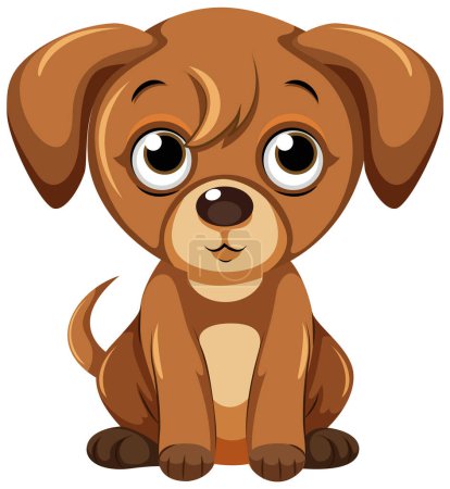 Illustration for Cute dog cartoon character illustration - Royalty Free Image
