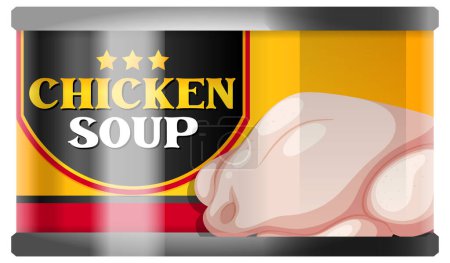 Illustration for Chicken Soup Food Can Vector illustration - Royalty Free Image