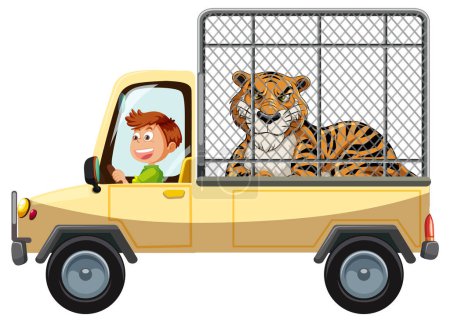 Ilustración de El personal del zoológico entrega animales a la ilustración del zoológico - Imagen libre de derechos