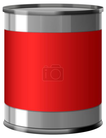 Ilustración de Plantilla de lata en blanco para ilustración de diseño de etiquetas - Imagen libre de derechos