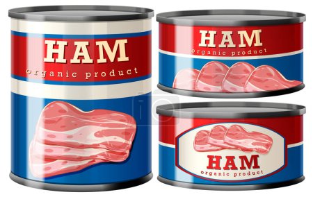 Illustration for Ham in Tin Can Collection illustration - Royalty Free Image