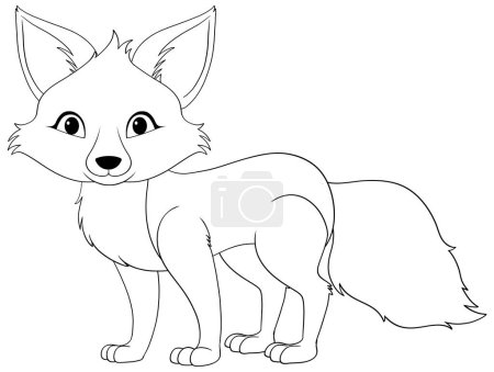 Illustration for Cute fox cartoon isolated illustration - Royalty Free Image