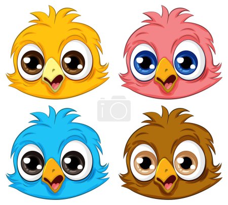 Illustration for Cute owl chick cartoon isolated illustration - Royalty Free Image