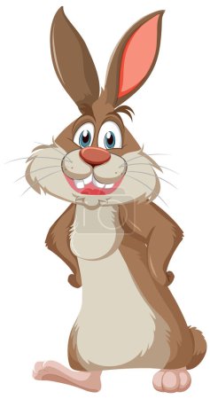 Téléchargez les illustrations : Illustration drôle de personnage de bande dessinée de lapin - en licence libre de droit