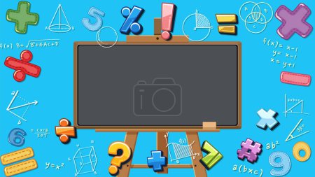 Illustration for Math Tools Banner with Blank Blackground illustration - Royalty Free Image