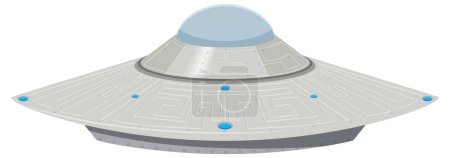 Téléchargez les illustrations : Illustration vectorielle d'un OVNI isolé - en licence libre de droit