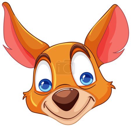 Illustration for Brightly colored vector illustration of a kangaroo - Royalty Free Image