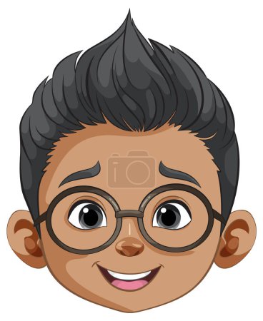 Vector illustration of a cheerful young boy.