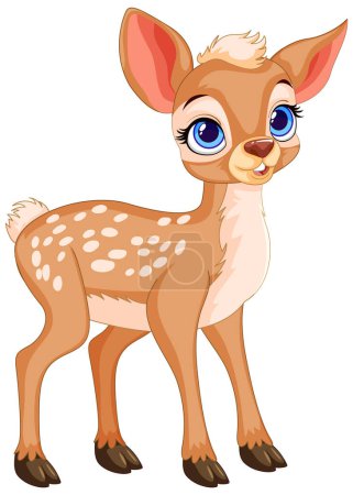 Adorable vector illustration of a young deer
