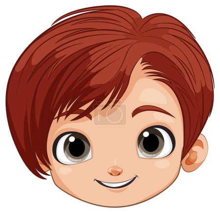 Vector illustration of a happy young boy