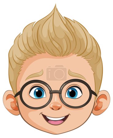 Vector illustration of a cheerful young boy.