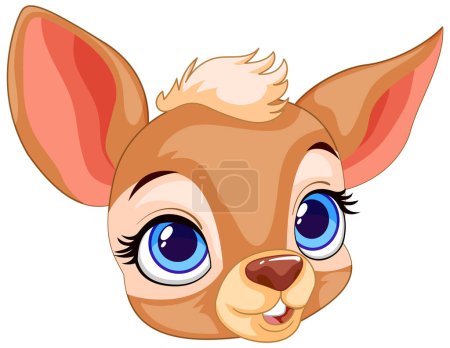 Téléchargez les illustrations : Illustration vectorielle mignonne d'un jeune cerf - en licence libre de droit
