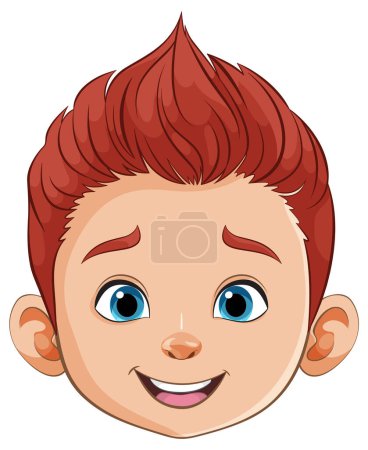 Vector illustration of a smiling young boy