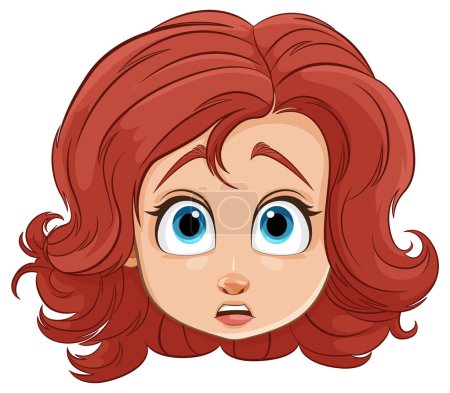 Illustration for Vector illustration of a girl with a surprised expression - Royalty Free Image