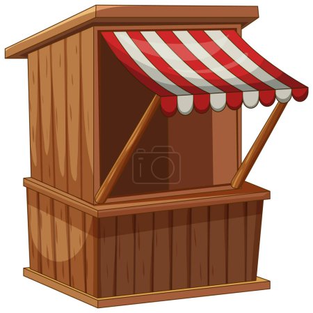 Illustration for Vector illustration of a traditional market stall - Royalty Free Image