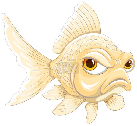 Illustration vectorielle d'un personnage stylisé de poisson rouge