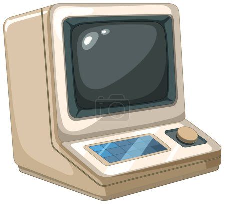 Vintage Personal Computer im Vektorstil