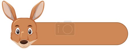 Vector illustration of a kangaroo with a banner.