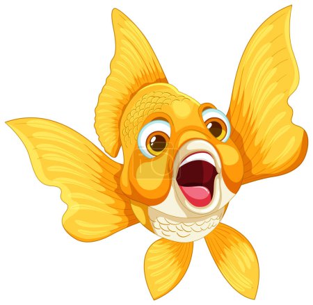 Lumineux, joyeux poissons rouges nageant heureux dans l'eau.