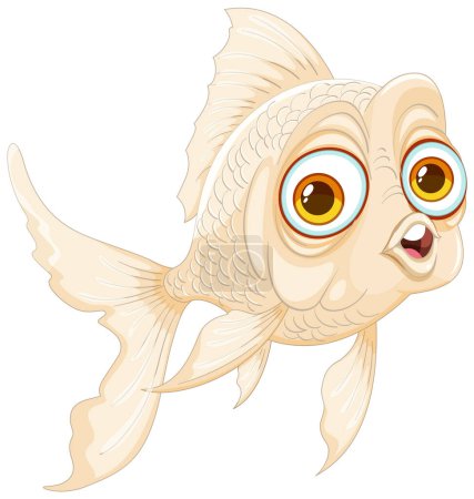 Illustration vectorielle d'un joli poisson rouge expressif.