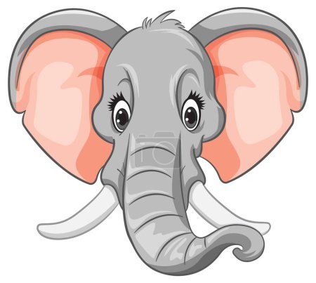 Téléchargez les illustrations : Adorable dessin animé éléphant dans un format vectoriel - en licence libre de droit