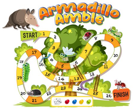 Ilustración de Juegos Divertido y colorido animal-temática juego de mesa - Imagen libre de derechos